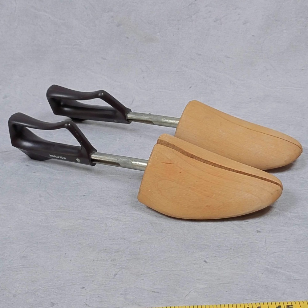 Vintage Travel Tree Shoe Tree Keeper‎ Shoe Stretcher Number 5 Wood Brown